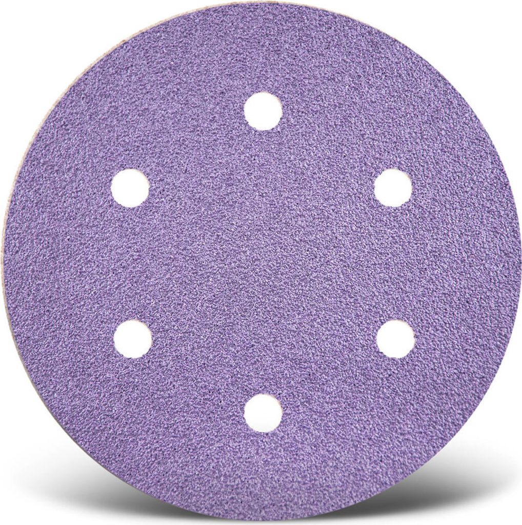MENZER Purple HD Klett-Schleifscheiben, 225 mm, 6-Loch, f. Trockenbauschleifer, Keramik-Mix (25 Stk.) K400