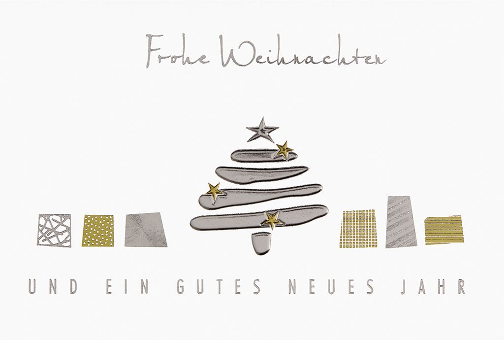 Weihnachten - Glückwunschkarte im Format 11,5 x 17 cm mit