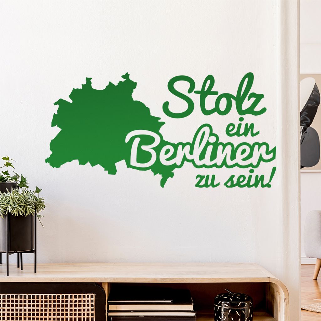 Berliner Stolz Wandtattoo Wandaufkleber Wall Sticker - Dekoration, Küche, Wohnzimmer, Schlafzimmer, Badezimmer