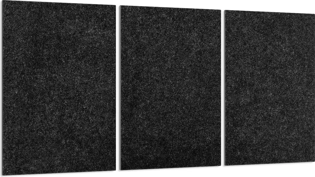 Copri Fornello in Vetro 30x52 3 Pezzi Nero Ardesia Shabby e Modern