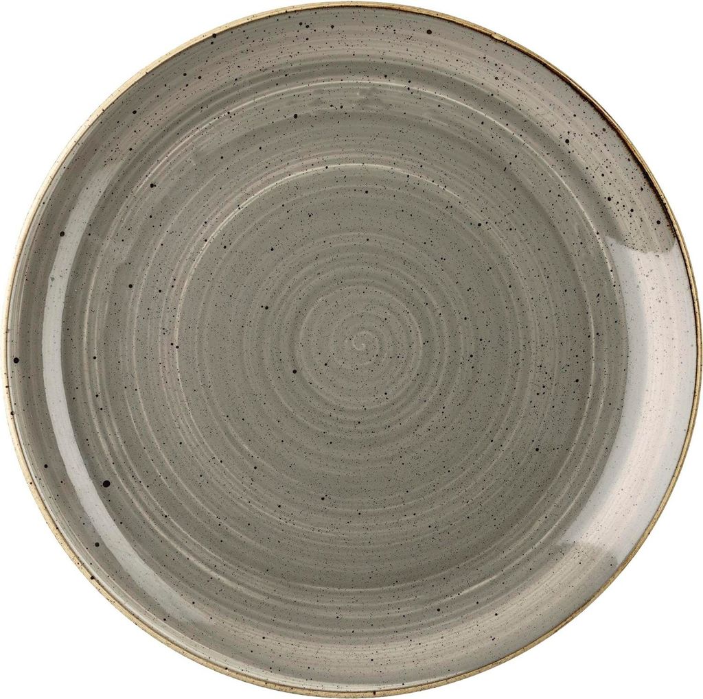 CHURCHILL Stonecast Peppercorn Grey Teller flach, coup, ø: 260 mm