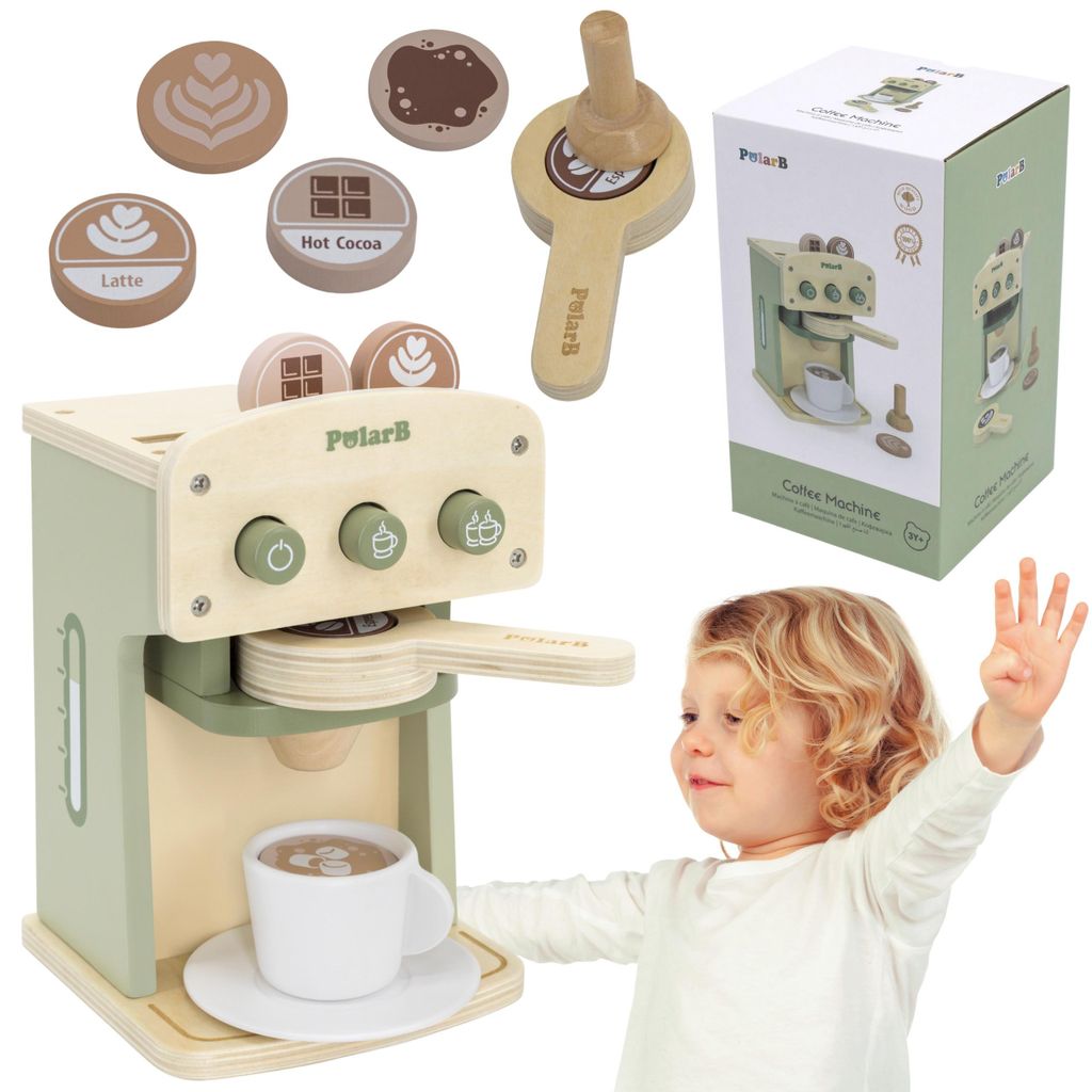 PolarB Coffee Machine Set, 3 rok/roky, Dřevo, Vícebarevný Obrázek produktu 