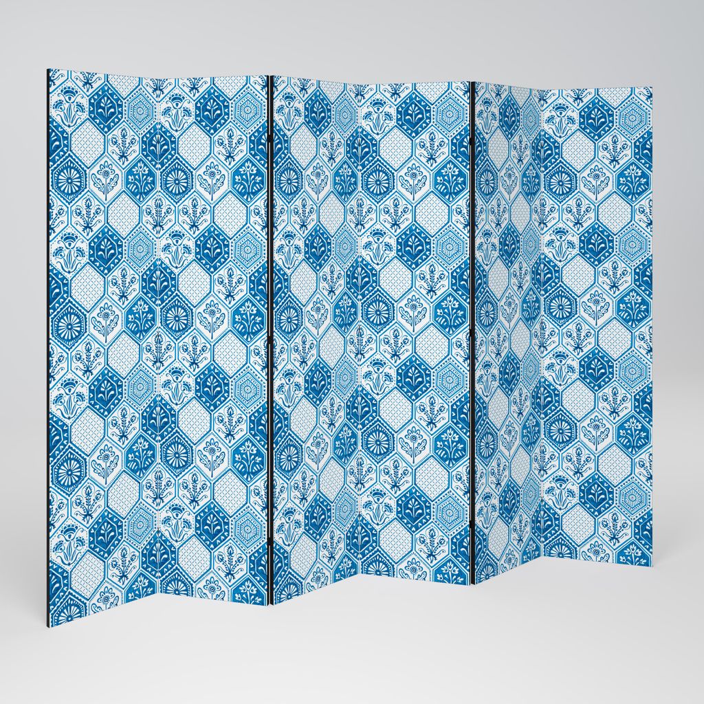 SpaceRebels Paravent Raumteiler - 6-teilig Raumtrenner, Druck 2-Seite - Raumtrenner - Trennwand Wohnung - Room Divider - Spanische Wand Deko Modern...
