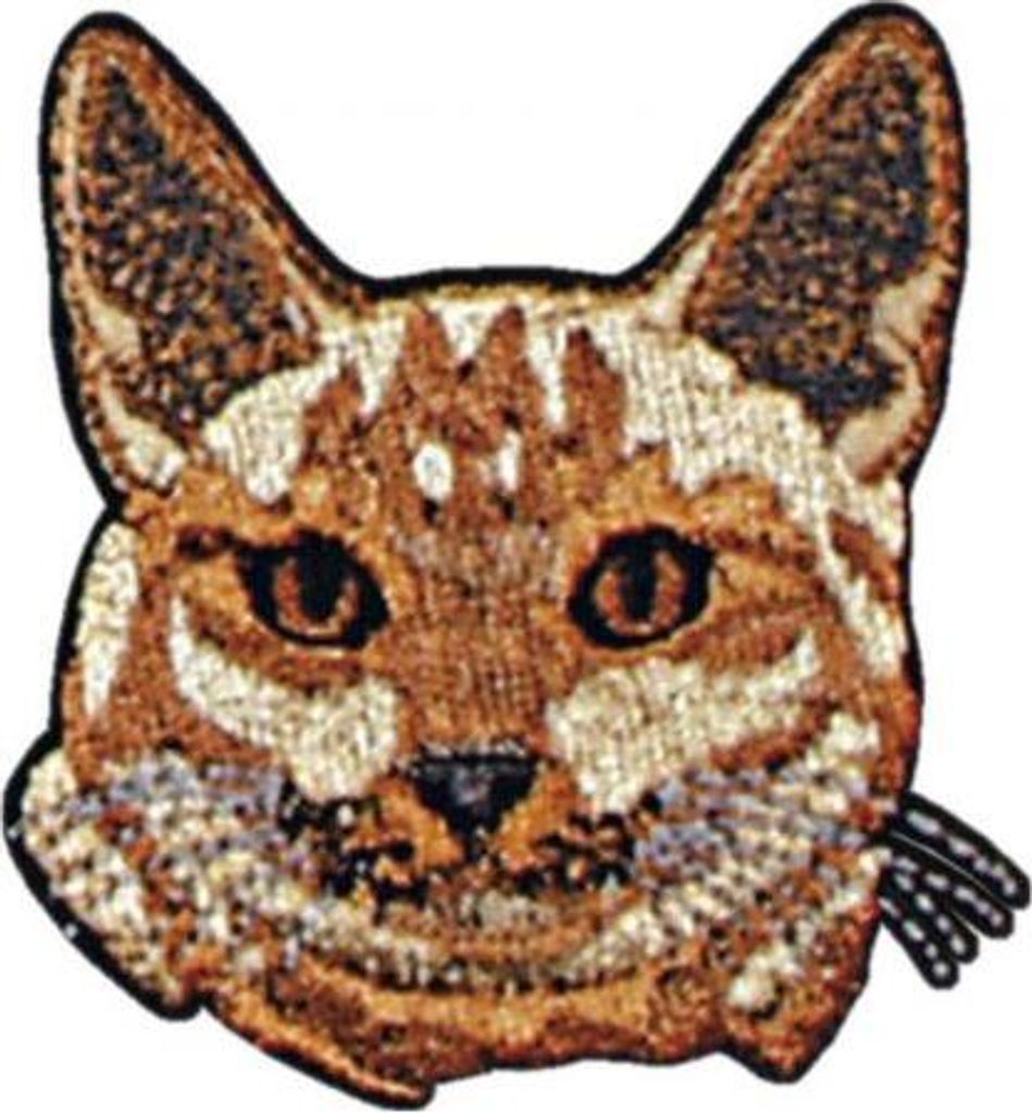 Aufnäher - Katzenkopf - 00933 - Gr. ca. 6 x 6,5 cm - Patches Stick Applikation