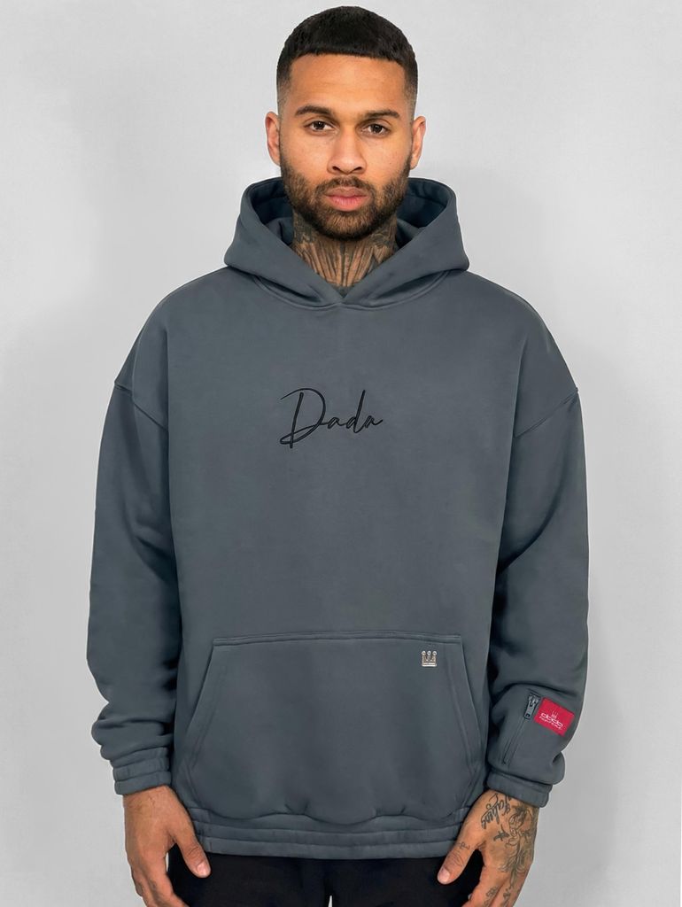 DADA Supreme Oversized Hoodie mit Logo-Details und Reißverschlusstasche Größe: S