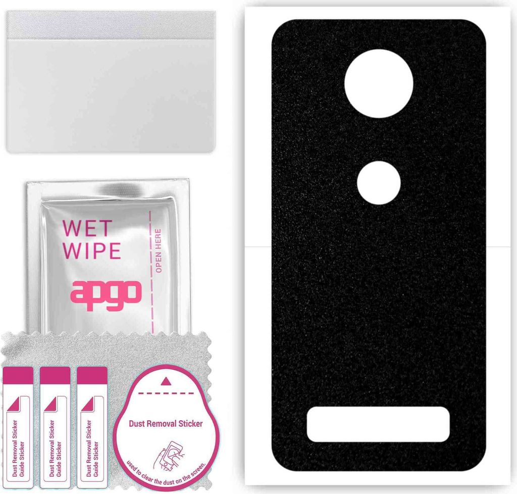 apgo Rückseite Schutzfolie, Skin, kompatibel mit Motorola Moto Z2 Force, Hinten Displayschutzfolie aus Vinylfolie, kratzfest, einfache Montage - M...