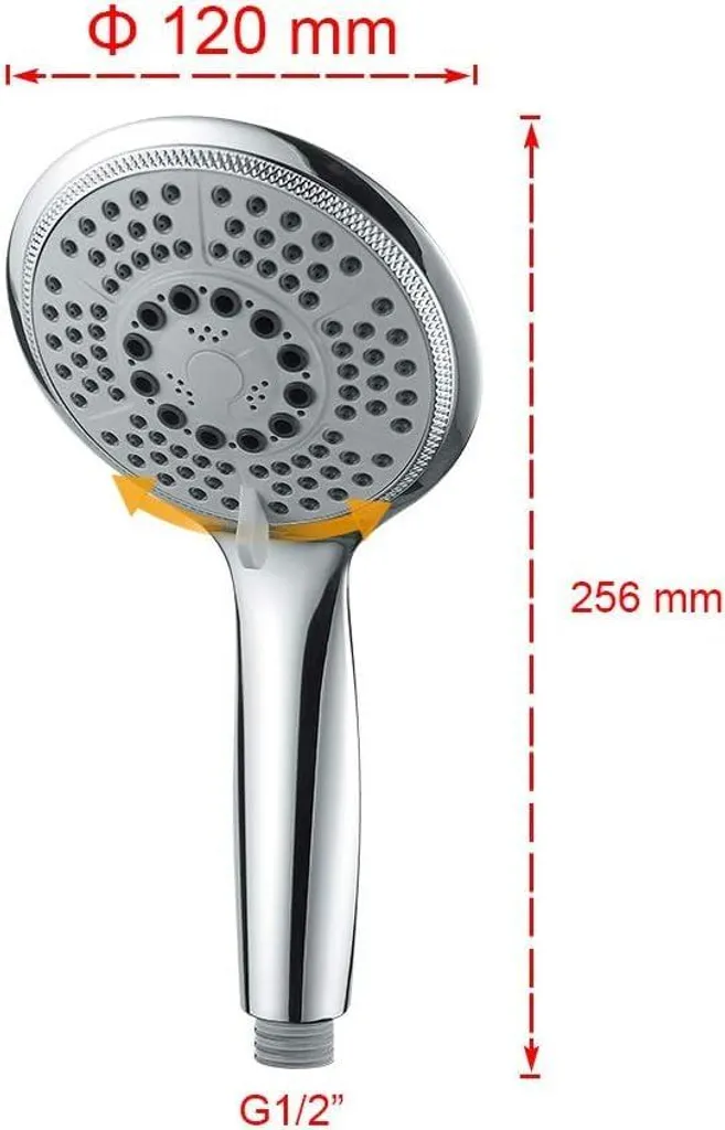 Pomme de Douche pour Faible Pression avec 5 Modes et Grand Format 120mm - 2