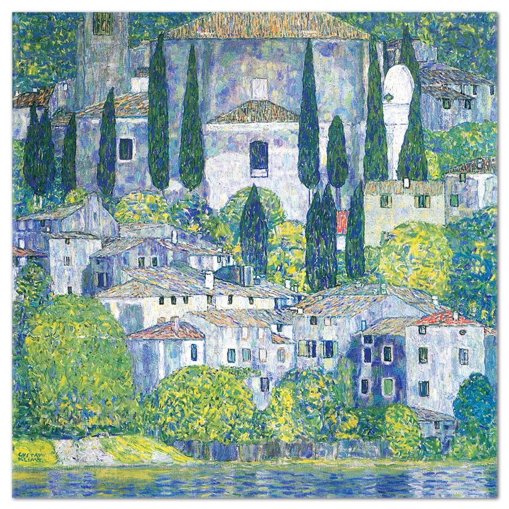Giallobus - Kirche in Cassone - Gustav Klimt - 35L x 35B cm - Bild - Acrylglas