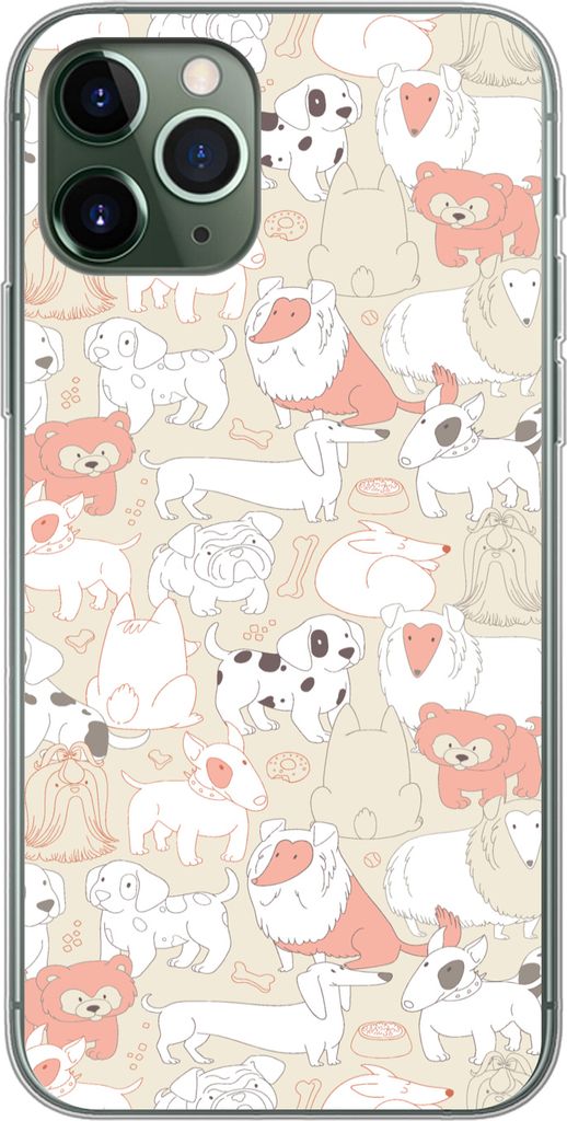 MuchoWow Handyhülle Schutzhülle Hülle für Telefoonhoesje iPhone 11 Pro Muster - Hund - Hundefutter - Jungen - Mädchen - Kinder - Kinder Sili...