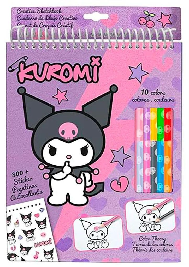 Kuromi Malset Mit Buntstiften Rosa  Rosa One Size Produktbild 