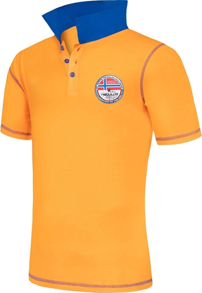 Nebulus Poloshirt ENTERTAIN Herren, Shirt, Sweatshirt, Polo, P5404 - Herren, orange, XL