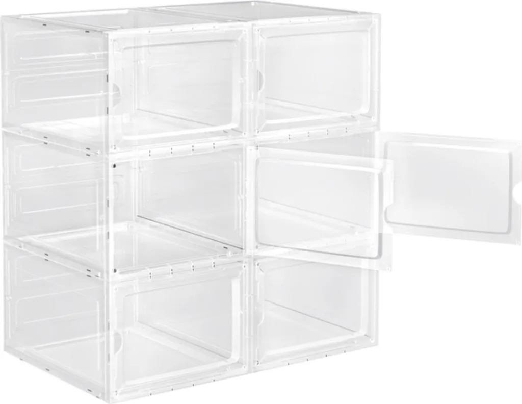 Scatola per Scarpe Happyment Deluxe 6 Pezzi - Organizer Trasparente