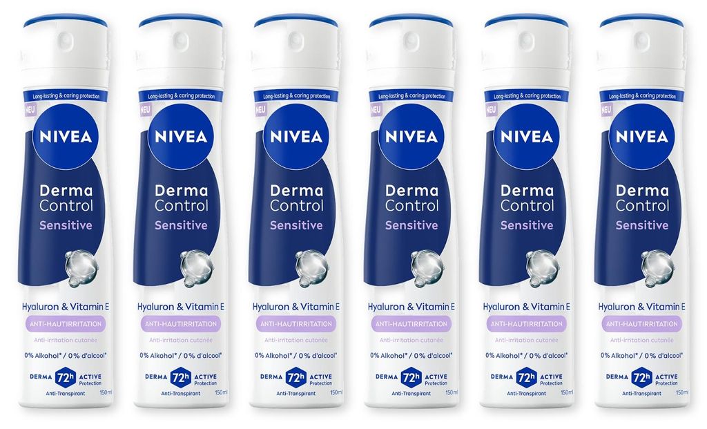 NIVEA Deodorant Derma Control Restore Deospray 6 x 150ml Produktbild 