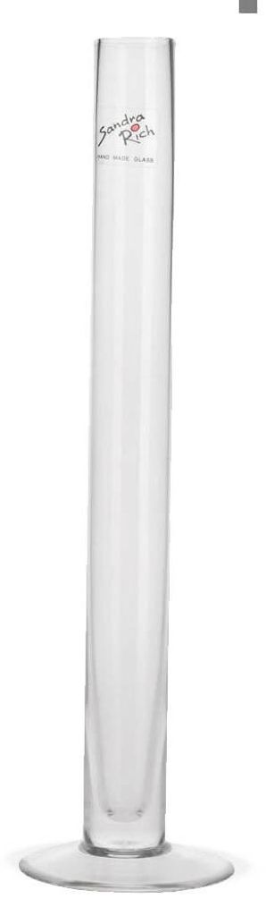 Vase en verre Pied en verre Vase de fleurs 30 cm Image du produit 