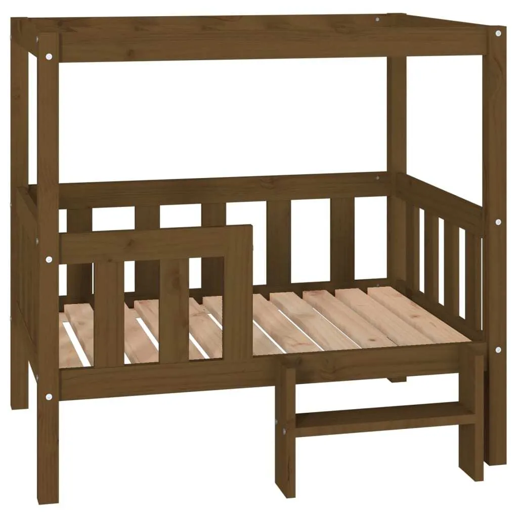 vidaXL Letto per cani marrone miele 95,5x73,5x90 cm in legno di pino massiccio
