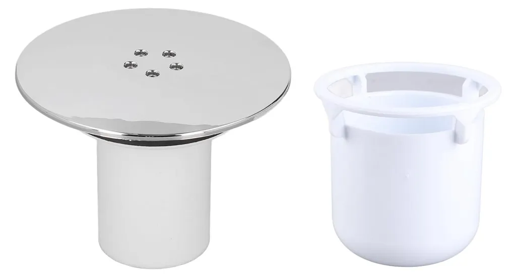 Filtre à cheveux et cache-siphon de douche 90 mm en plastique robuste