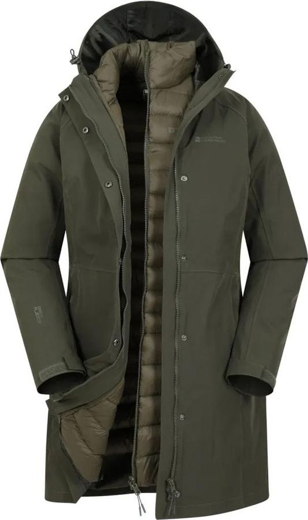 Mountain Warehouse - "Alaskan" Jacke 3 in 1 für Damen MW2051 (48 EU) (Khakigrün)