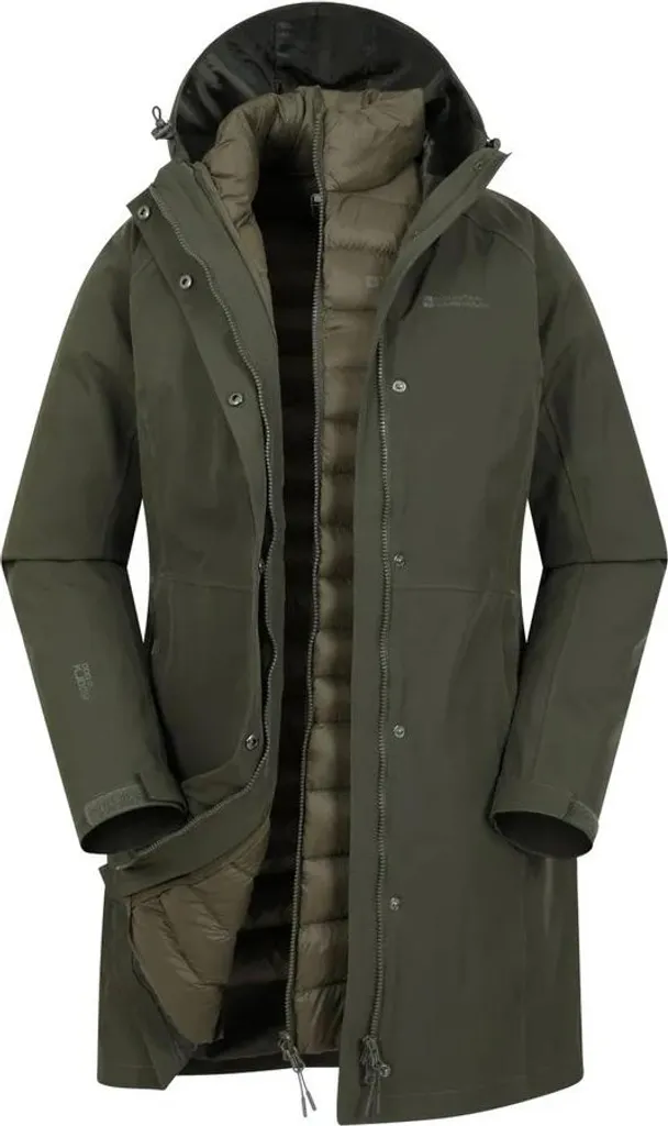 Veste de Randonnée Alaskan 3 en 1 Femme - Manteau de Montagne Kaki T34