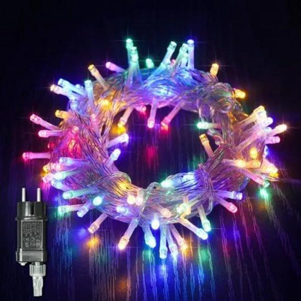Guirlande de Noël LED 10m pour décoration intérieure avec 8 fonctions