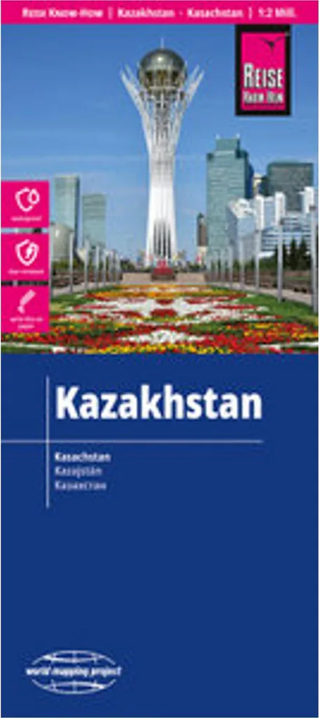 Carte routière du Kazakhstan détaillée au 1:2 000 000 Reise Know-How