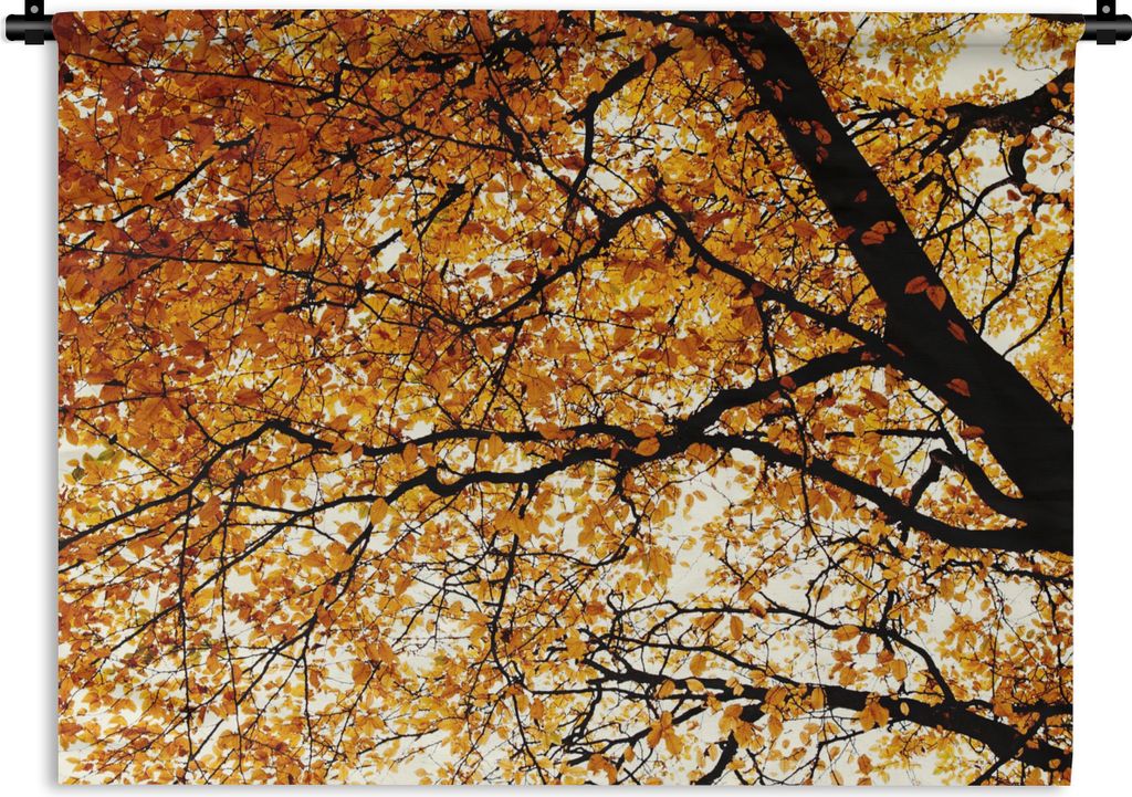 MuchoWow Wandteppich Wandbehang Baum - Herbstblätter - Jahreszeiten - Rustikal 120x90 cm Tapisserie Dekoration Wandtuch - Wohnen - Aufhänger f...