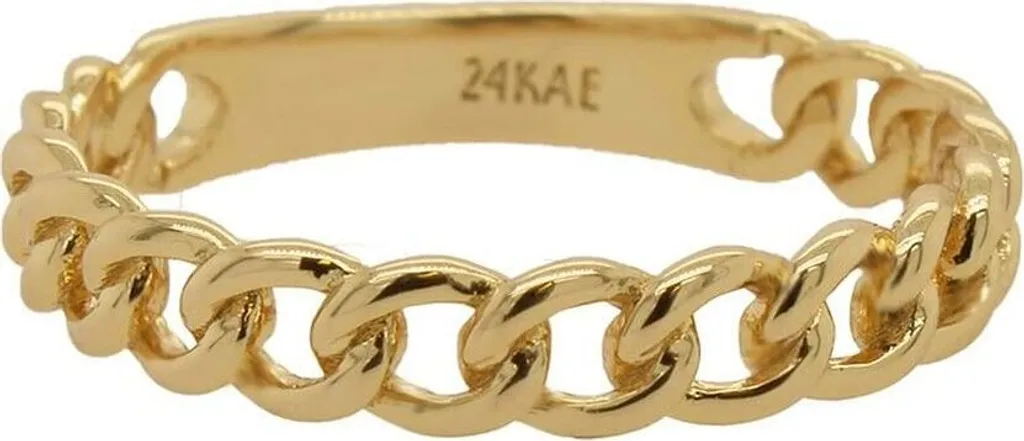 Anello Donna 24KAE Taglia Unica - Gioiello Argento 925 Placcato Oro