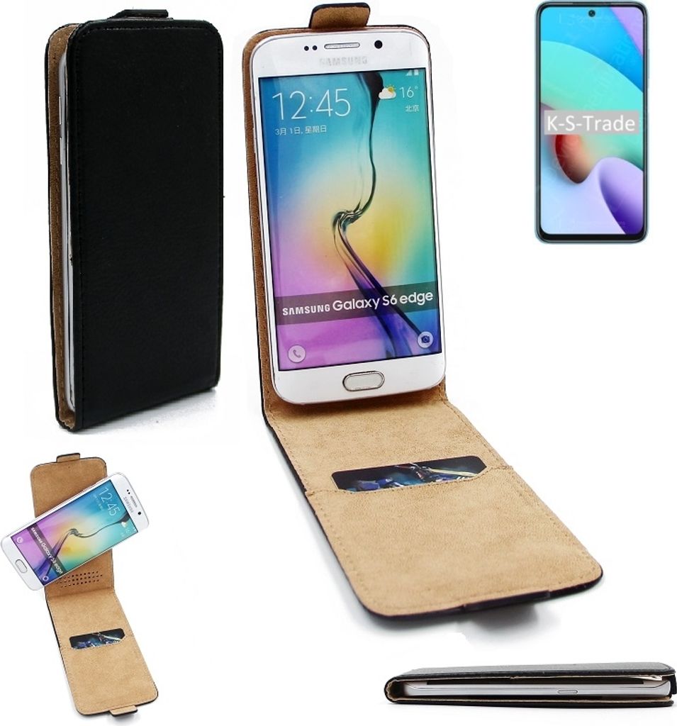 K-S-Trade Schutz-Hülle Handy-Hülle kompatibel mit Xiaomi Redmi Note 11 4G Flipstyle 360° Smartphone Tasche, schwarz, Case Flip cover