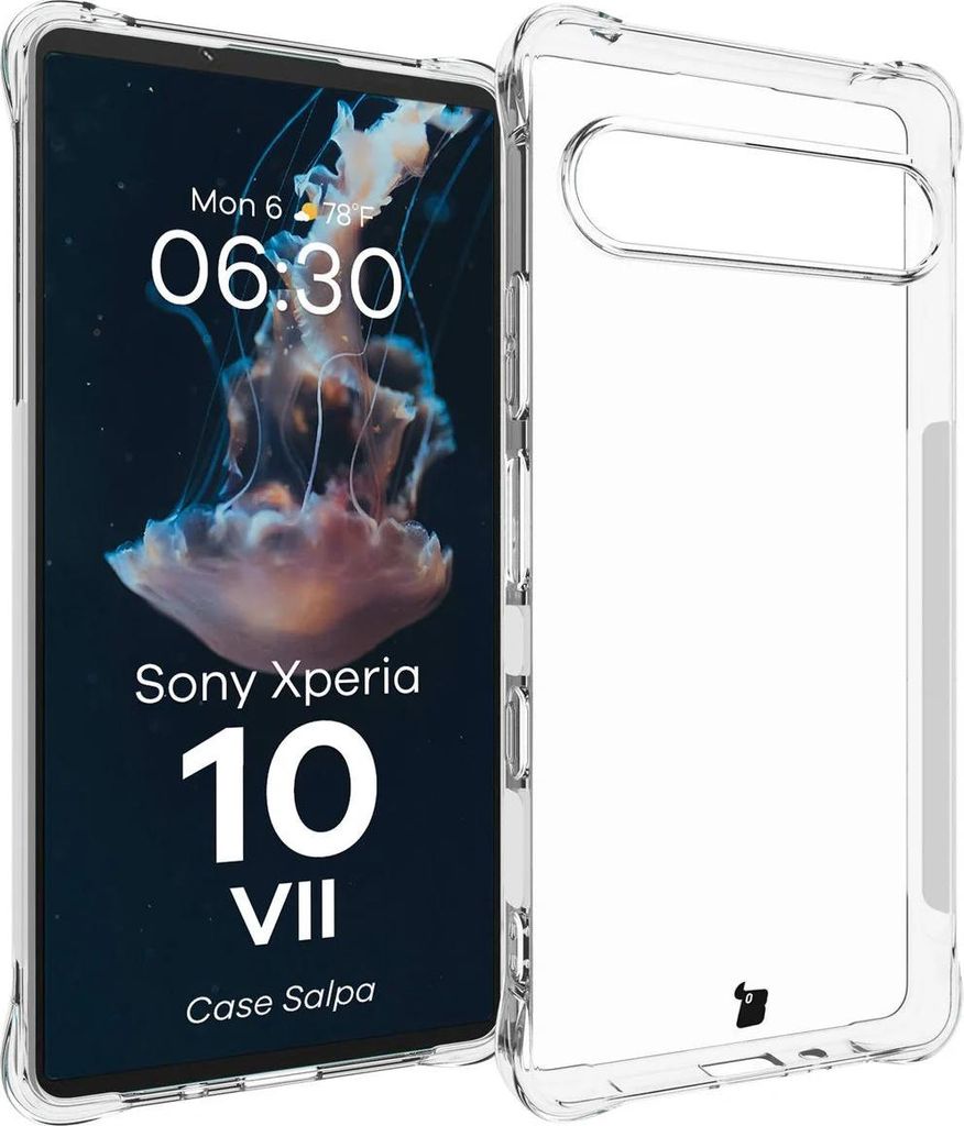 Flexible Handyhülle für Sony Xperia 10 VII, Bizon Case Salpa, Transparent