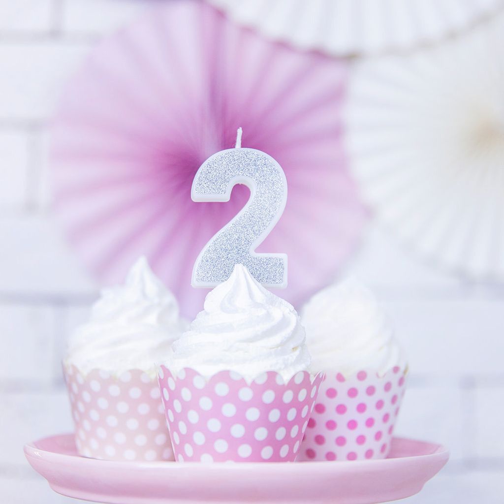 2,8 Pouces Bougies De Gâteau D'Anniversaire Congelée Bougies Numérotées