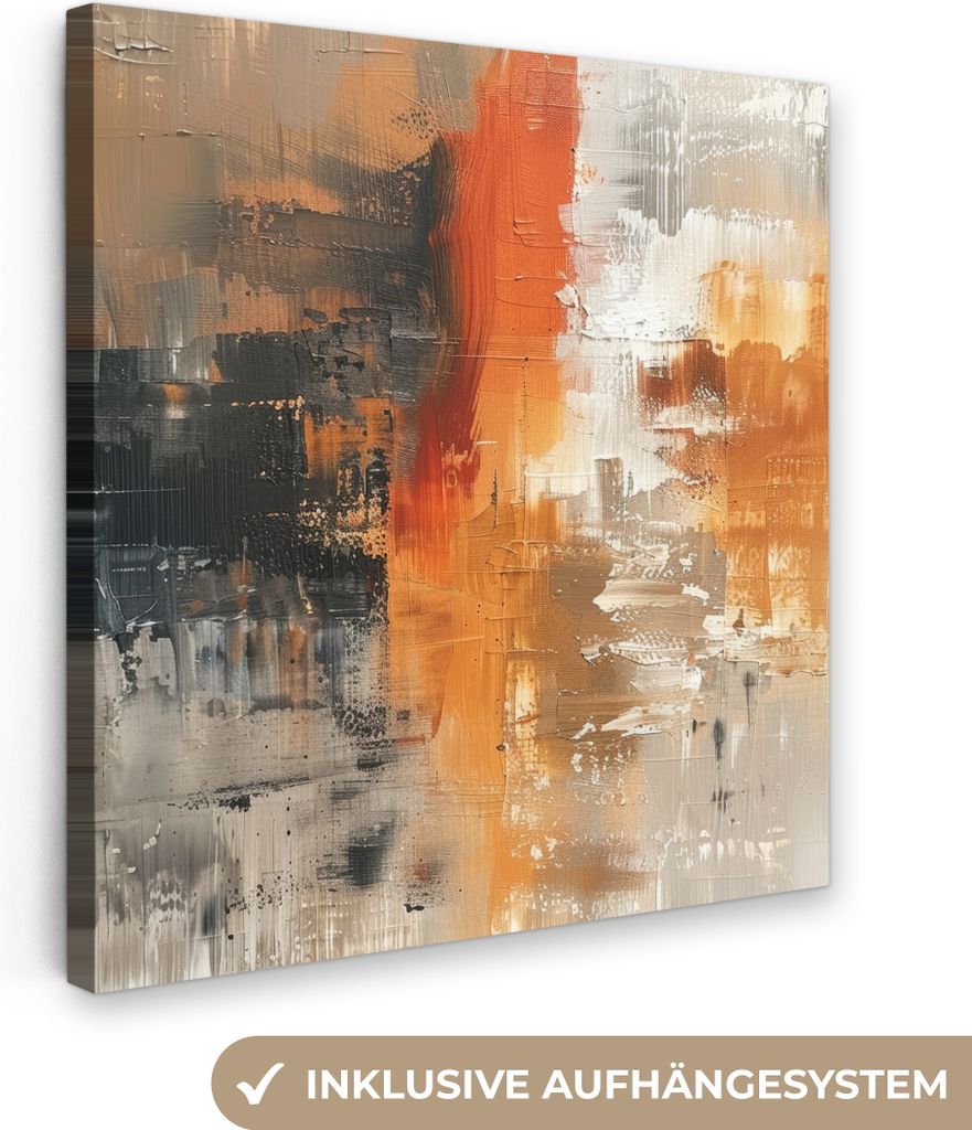 MuchoWow - Leinwandbilder - Farbe - Muster - Modern - Kunst, Wandbild, Wanddeko Bilder Wohnzimmer, 50x50 cm
