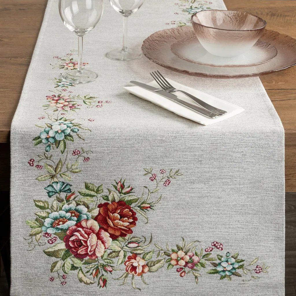 Chemin de table robuste en lin et coton mélangés - Texture Up 140cm - 4
