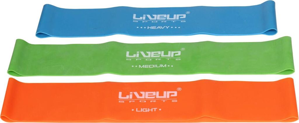 Aerobic guma posilovací guma 50 x 5 cm modrá rozměr H