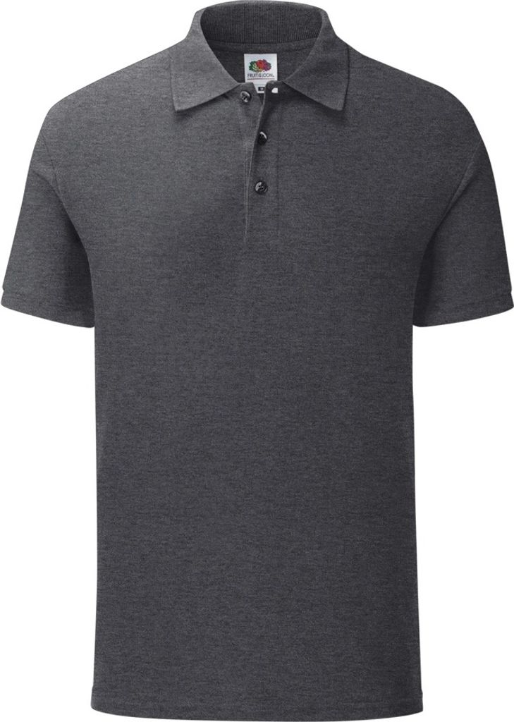 Fruit Of The Loom Herren Iconic Pique Polo Shirt PC3571 (M) (Dunkelgrau meliert)