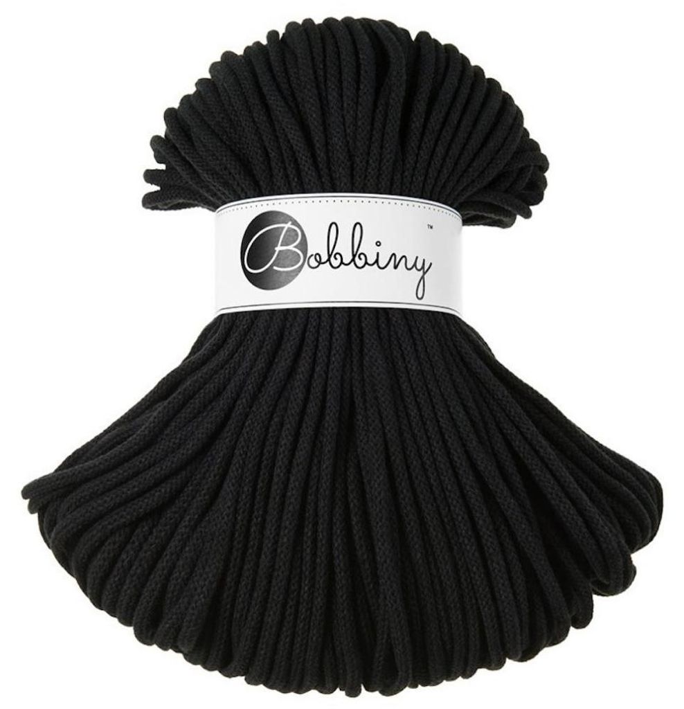Premium Black Baumwolle Kordels 5mm 100m Produktbild 
