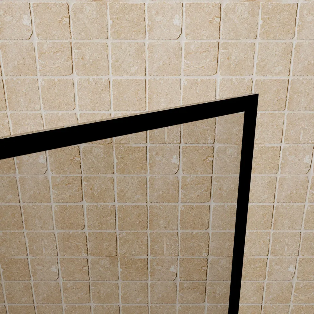 Écran de baignoire avec volet mobile profilé noir mat Urban - 9