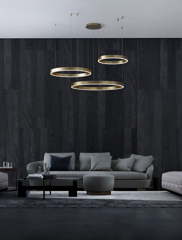 Nova Luce MOTIF LED Pendelleuchte Gold 140W Steuerbare Produktbild 