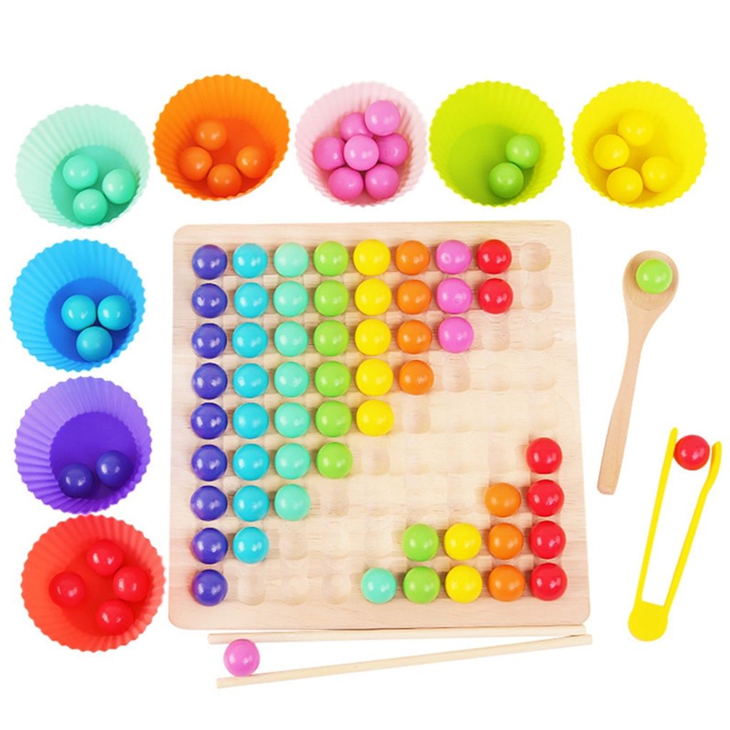 Montessori Spielzeug Holzpuzzle Lernspielzeug zum Sortieren Spiele mit Sanduhr 