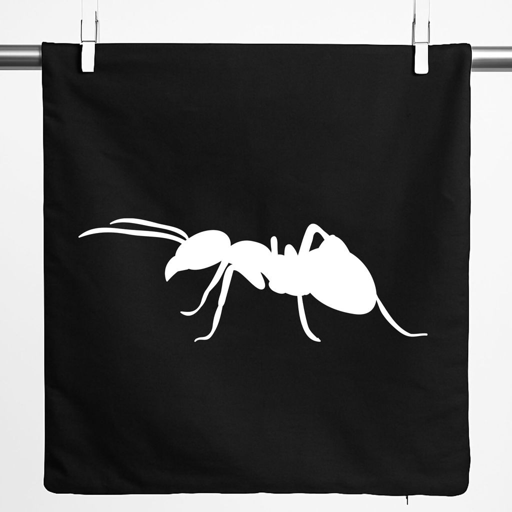 Huuraa Kissenbezug Ameise Silhouette 40x40cm Black Baumwolle Dekokissenbezug Geschenkidee