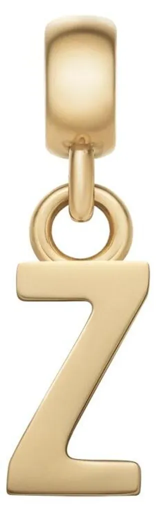 Pendentif initiale Z plaqué or anti-allergie, bijou durable DW00400509