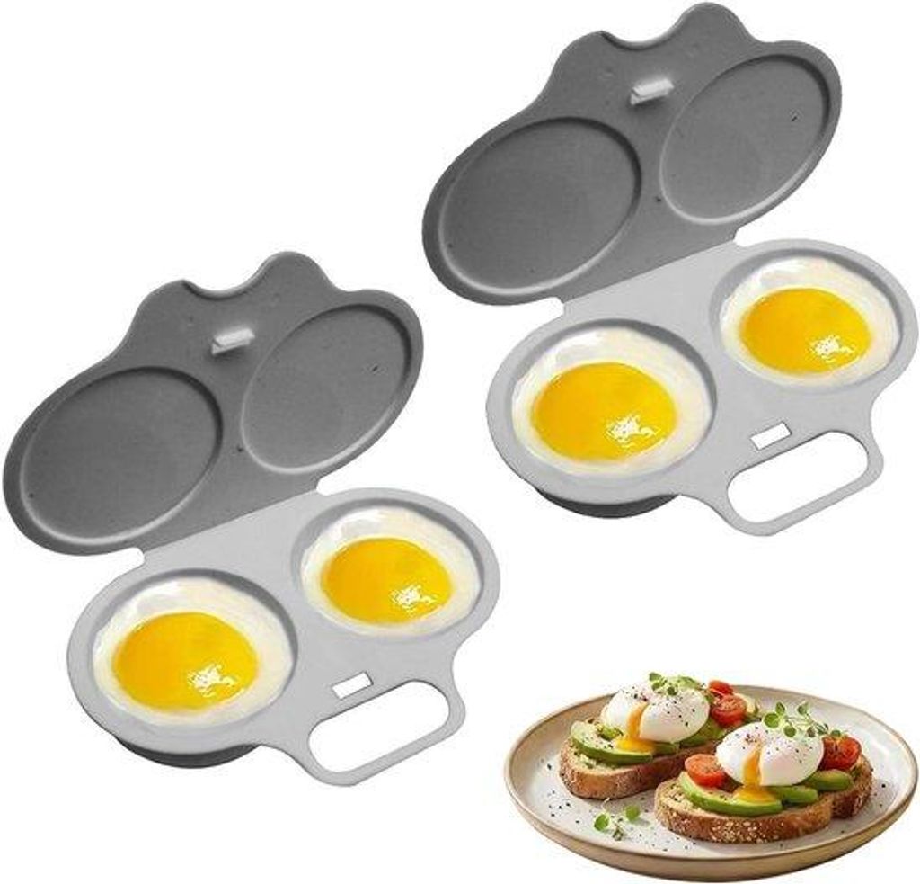 Cuisinière à œufs pour micro-ondes - Lot de 2 - Pour 2 œufs Image du produit 