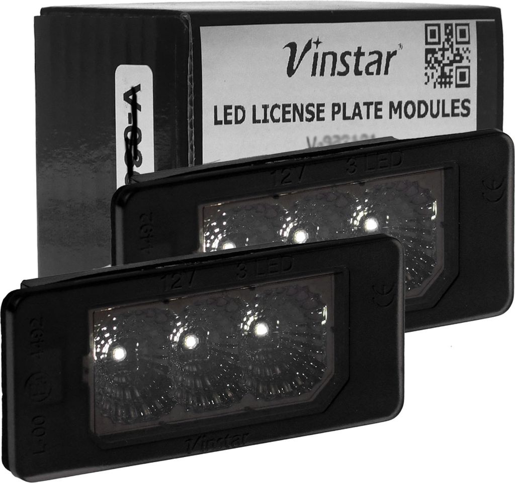 Vinstar CREE LED SMOKE Kennzeichenbeleuchtung kompatibel mit Skoda Fabia II III Octavia III