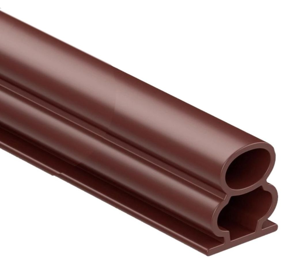 INF I-förmige EPDM-Schaumdichtung selbstklebend 1m 2er-Set für Türen Braun