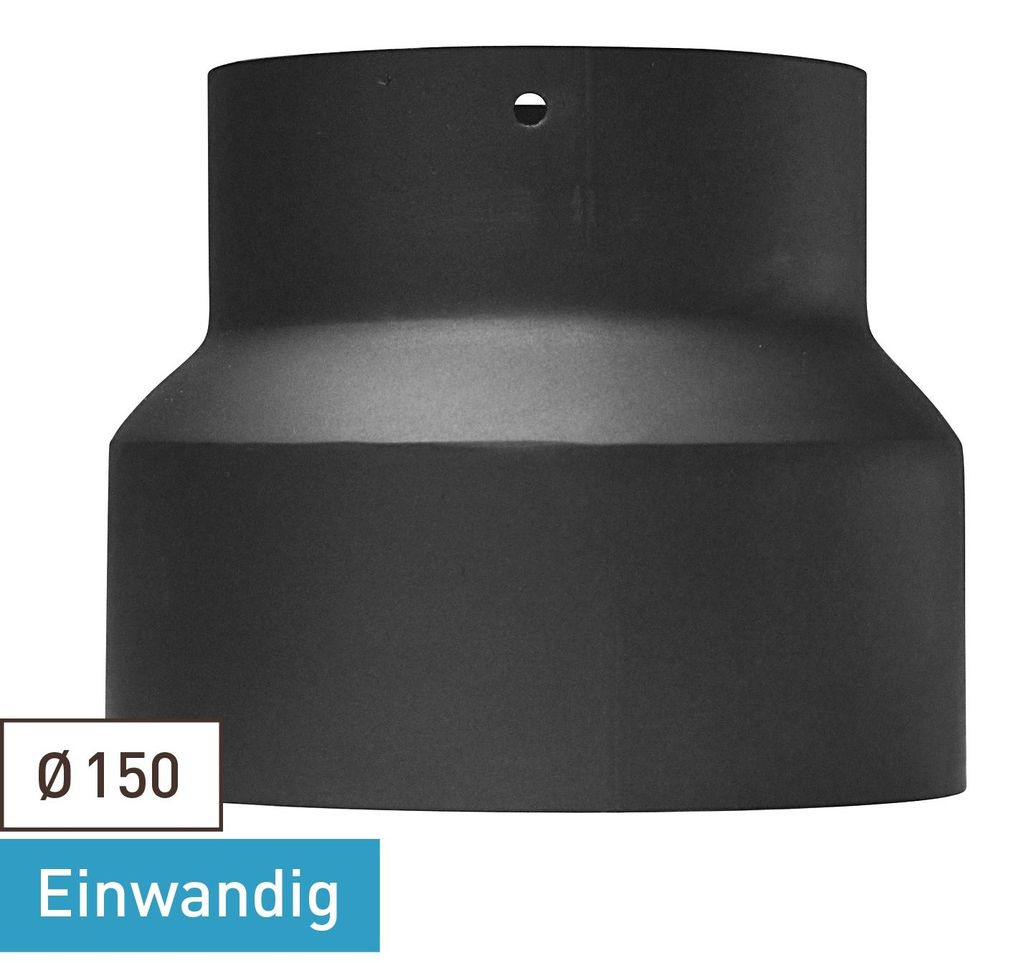 Raik Basic Reduzierung 150mm - 120mm schwarz für Rauchrohr / Ofenrohr