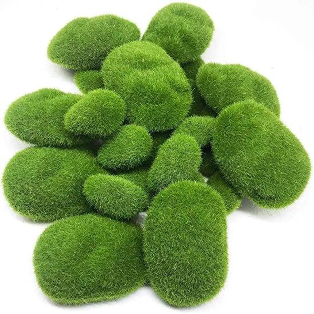Pierres en mousse artificielle verte pour décor de terrarium et jardin