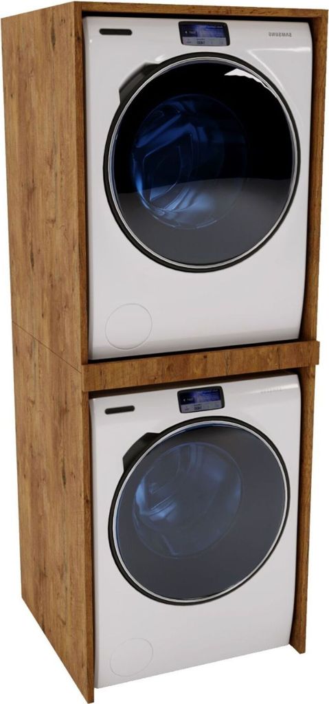Waschmaschinenumbauschrank SLIM Waschmaschinenschrank für Waschmaschine & Wäschetrockner