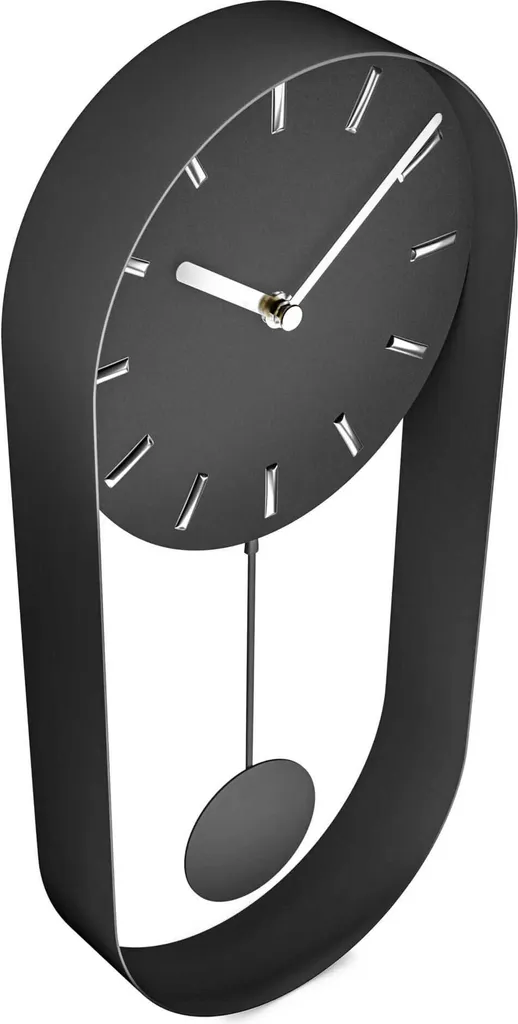Mebus 12931 Noir Pendule à Quartz - Horloge Murale Précise de 25 cm - 3