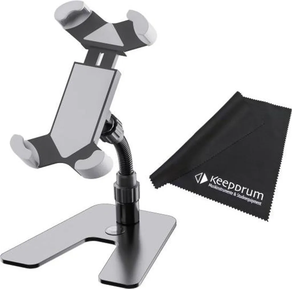 Supporto Smartphone K&M 19756 Black Edition + Panno Microfibra