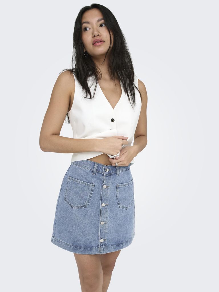 ONLY ONLAMAZING HW SKIRT TAI DNM NOOS Light Blue Denim M Produktbild 