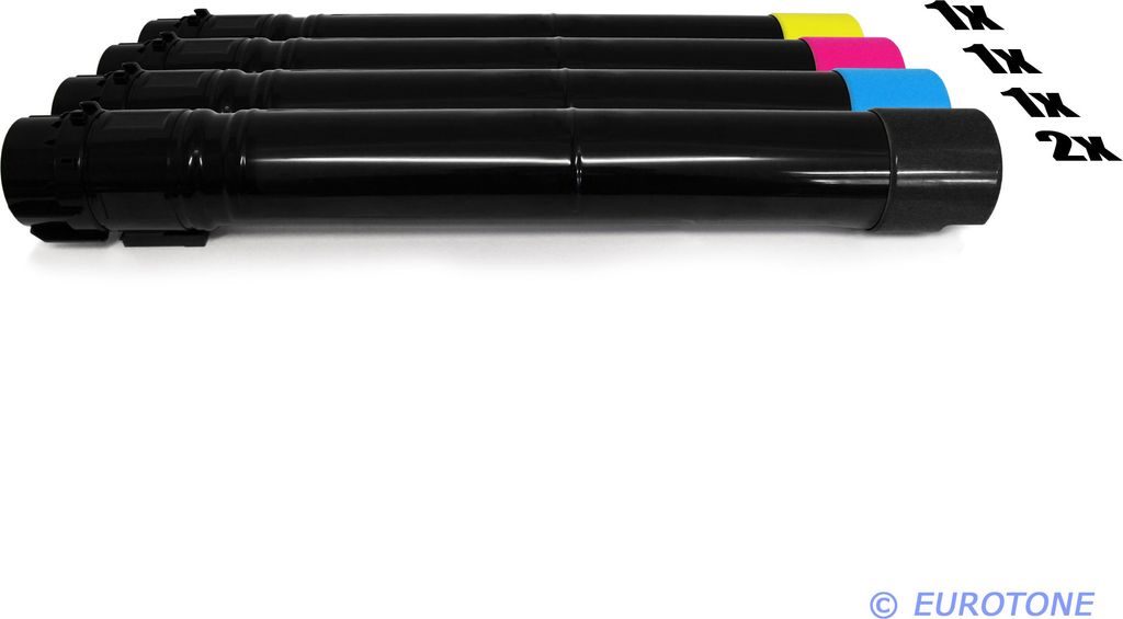 5x XXL Eurotone Toner Alternative für Dell 593-10925 N848N Black Schwarz / 593-10922 P614N Blau Cyan / 593-10923 R272N Rot Magenta / 593-10924 T22...