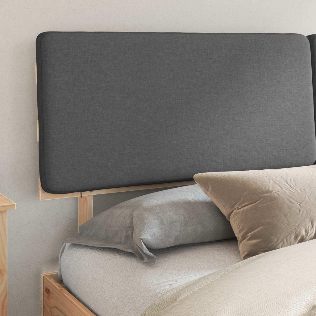 “2026 Modern“ Bettgestell mit gepolstertem Kopfteil Dunkelgrau 200 x 200cm - Designermöbel 971443 - Klassische BettenJugendbett Tagesbett